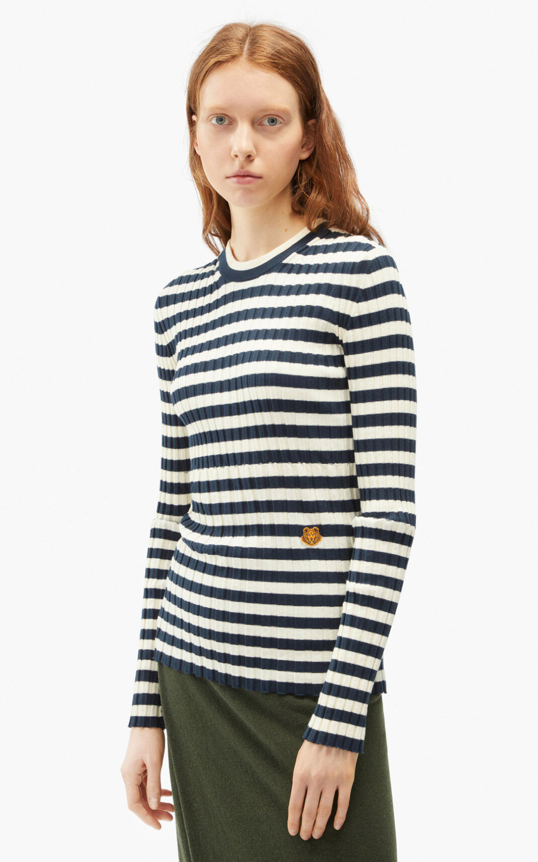 Kenzo Striped Tiger Crest tunic Stickad Tröja Dam | 04893-XLST